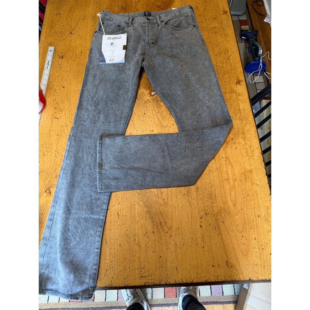 PRPS Demon Size 32 Slim Fit Mid Rise Grey Acid Wash Denim Jeans NWT